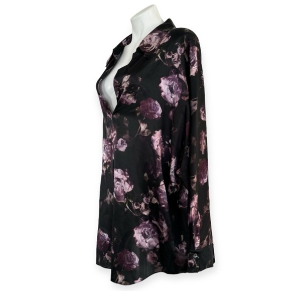 VINCE Night Garden Silk Floral Pullover V-Neck Blouse Size XXXL NEW - Picture 7 of 10